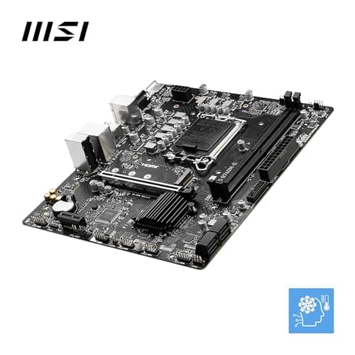 MSI PRO B760M-E Motherboard, Micro-ATX - Supports 14th/13th/12th Gen Intel Core Processors, LGA 1700 - DDR5 Memory Boost 5600MHz, PCIe 4.0 x16 Slot, M.2 Gen4 Slot 4