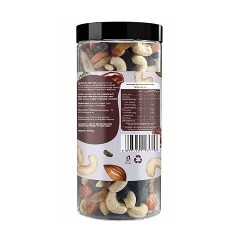 Farmley Panchmeva Dry Fruits Mix, 405g I Fit for Fasting | Healthy Snacks Mixed Nuts Contains Almonds, Cashews, Dates, Black Raisin, Green Raisin 4