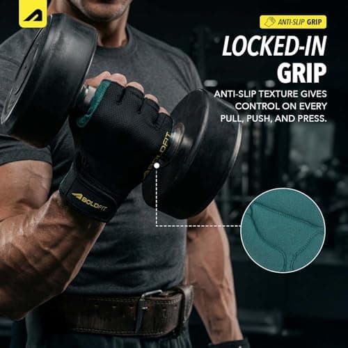 Boldfit Gym Gloves for Men Workout Unisex Cushion Hand Gloves for Gym for Men & Women for Cycling, Weightlifting, Workout Comfortable Fit Bike Riding, Cycling Handgloves - Coregrip Black Yellow XL 5
