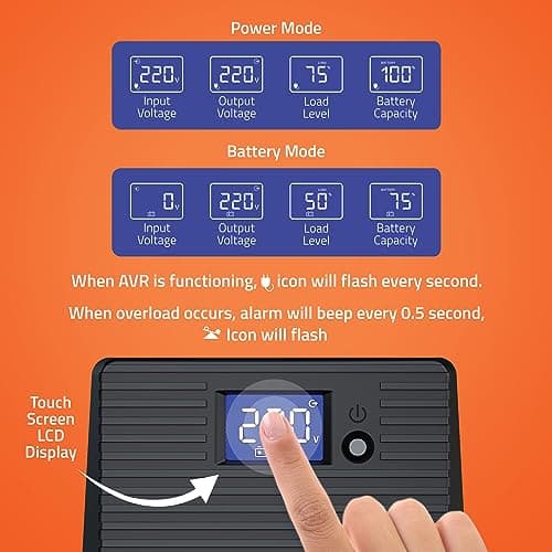 Artis 1000 LCD Touchscreen UPS for Personal Computers, Desktop PCs, Laptops, Routers, Networking Devices and Gaming Consoles 2