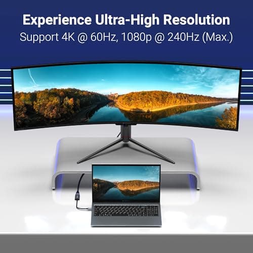 Zebronics Type-C to HDMI Converter, 1080p@240Hz, 4K@60Hz, 18Gbps High Speed Converter, 3D Video Support, 15cm Cable, Aluminum Body, Compatible with Mac, Samsung Dex, Windows Laptop (TA250H) 3