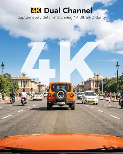 WOLFBOX G850 PRO 4K Rear View Mirror Dash Cam for Car Front and Rear with GPS, ADAS, BSD, 12" Touchscreen, 5.8GHz WiFi, Voice Control, G-Sensor, Loop Recording, 64GB Card Included 5