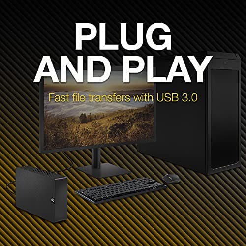 Seagate Expansion 4TB Desktop External HDD - USB 3.0 for Windows and Mac with 3 yr Data Recovery Services, Portable Hard Drive (STKP4000400) 4