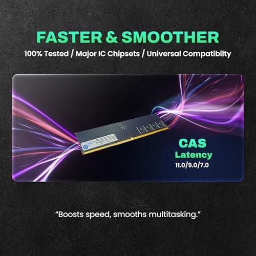 EVM 16GB DDR5 Desktop RAM Memory | 4800MHz | PC5-38400 | Long-DIMM | 288-Pin | CL19 | 1.1V Low Voltage | High Speed Performance | Intel & AMD Compatible | 10 Year Warranty (EVMT16G4800U88P) 4