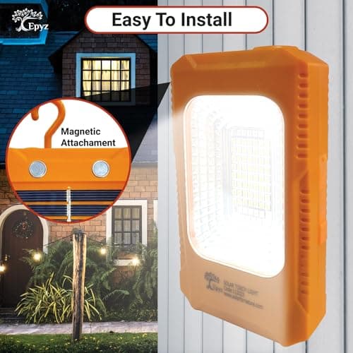 Epyz Solar Light Outdoor Rechargeable LED Torch Lights for Home Outdoor Indoor with AC/DC Torch Light with All in one Features Along [ Pack of 1, 56LED White Light ] 4