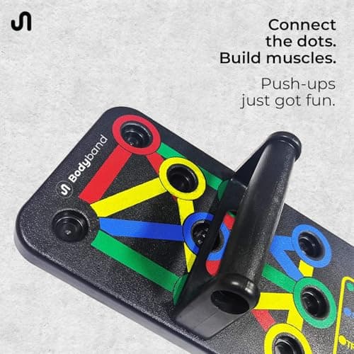 Bodyband Push Up Board Multifunction Professional Push Up Board For Chest, Back, Shoulder, Triceps Foldable Push Up Bar Portable Home Gym Equipment For Men & Women - Black 4