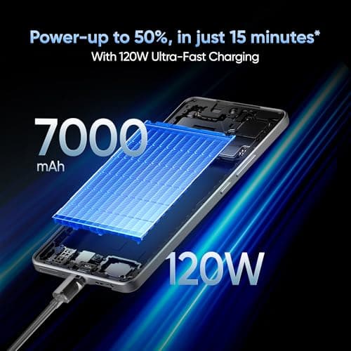 realme GT 7T (IceSense Black,8GB+256GB) | MediaTek D8400 MAX | Strongest Battery Combo 7000mAh + 120W | AI 4K 60FPS Travel Camera | 360° Cooling IceSense Design with Graphene | 6000 nits Display 4