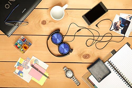 Sony ZX Series MDR-ZX310AP Wired Headband Stereo On Ear Headset -Blue 2