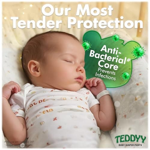 TEDDYY Easy Baby L Size Diaper Pant Style | 62 Count (Large) | 9–14 kg (Pack of 1) | Long Protection Hours | Anti-Bacterial | Airy Breathable Fit | Rapid Soaker Channels & Wetness Indicator 5