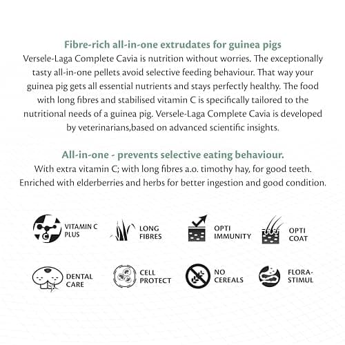 Versele-Laga Complete Cavia Fibre-Rich All-in-one for Guinea Pigs 500gm, All Life Stages, Pellet 3
