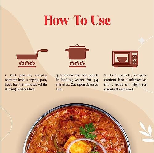 MAZAYA Heat & Eat Fully Cooked Ready to Eat Kadhai Paneer (Veg 300 Grams) with No Preservatives, No Added Artificial Colour & Flavour | Natural Instant Food Items Ready to Eat 4