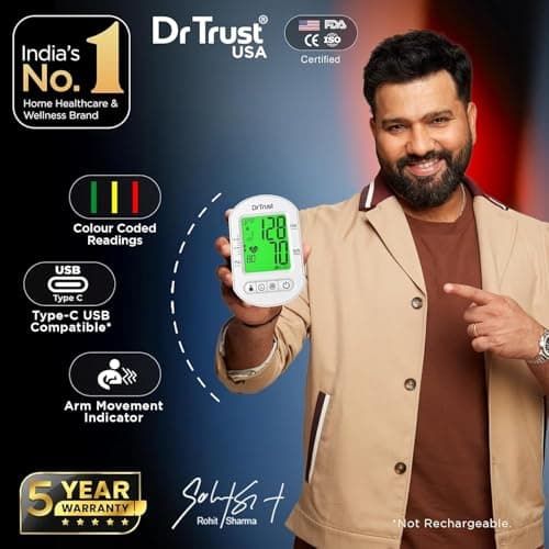 Dr Trust USA Intellitrack Fully Automatic Portable Digital Blood Pressure Monitor BP Machine For Hypertension & Managing Heart Health, BP Apparatus For Home & Clinic Use, Most Accurate Measurement, US 2