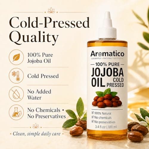 AROMATICO 100% Pure JOJOBA Oil Cold Pressed for Healthy Hair & Skin, Natural solution for Moisturised Skin, Hair Care & Body - 100ml 4