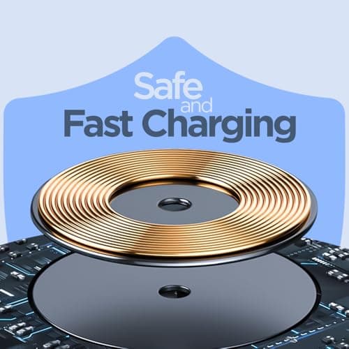 UNIGEN UNIPAD 200 Wireless Charger 5W Qi Fast Wireless Charging Pad [with 18W Charger] Compatible with All Wireless Compatible Smartphones & Earbuds-Black 2