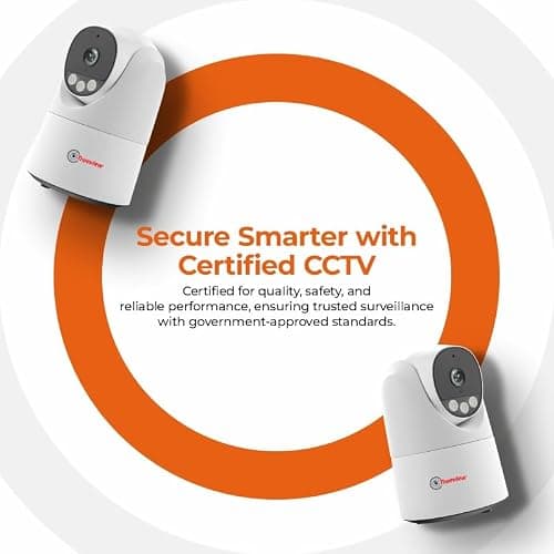 Trueview 3MP Pack of 2 Smart CCTV Wi-fi Home Security Camera with Pan Tilt 360° View, 2 Way Talk, Cloud Monitor, Motion Detect, Supports SD Card Up to 256 GB, Night Vision (3MP Robot - Pack of 2) 3