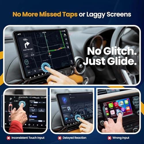 ARMOUR GUARDS Touch Screen Protector for Volkswagen Virtus 10.1 Inch Infotainment System (Transparent) Navigation Screen Virtus Accessory (Not A Tempered Glass) 5