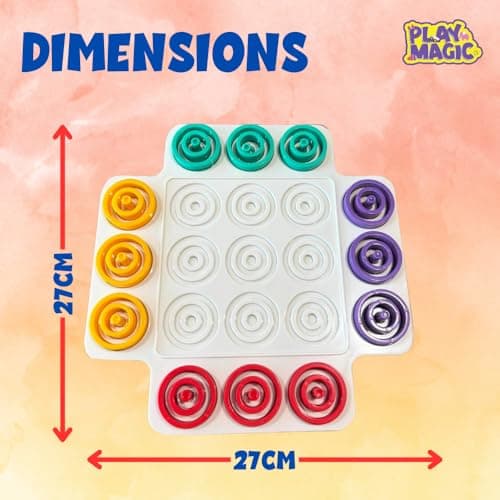 PlayMagic Krazy Ring Brain Teasers Toy Jigsaw Intelligence Puzzle Game for 5+ Year Kids|3D Strategy Board Game with Colorful Rings|2-4 Players Table Top Board Game |Best Birthday Gift|Made in India 2