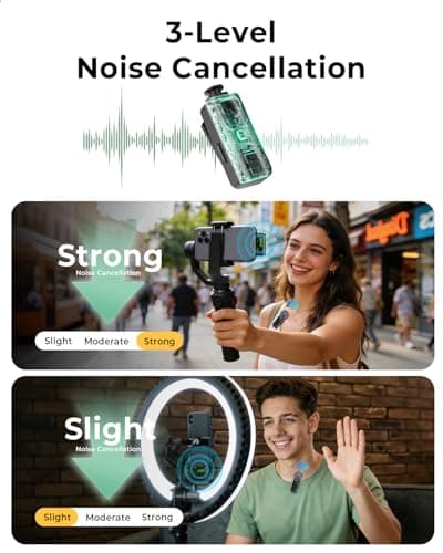 GRENARO Mic for YouTube Wireless, 3-Level Adjustable Noise Cancellation Wireless Microphone,Professional Wireless Mike for Recording, Ideal for Video Recording and Content Creators 2