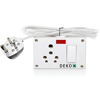 Outlet Extension Board with Master Switch, 6 Amps, 240V, Sockets, Pure Copper, Advanced Safety Features, 20 Mtr Power Cord