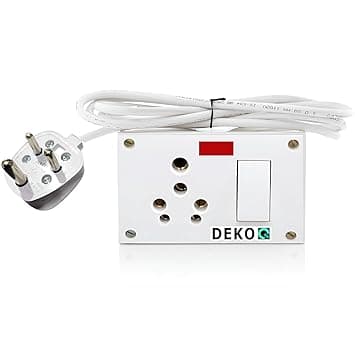 Outlet Extension Board with Master Switch, 6 Amps, 240V, Sockets, Pure Copper, Advanced Safety Features, 20 Mtr Power Cord