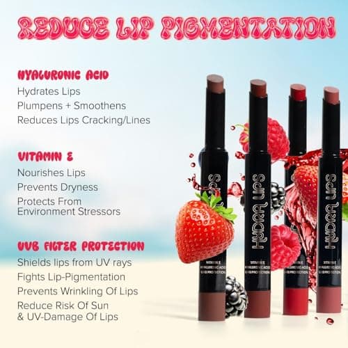 Forever52 Daily Life Hydra Lipstick, Semi-Matte Finish| Enriched with Hyaluronic Acid, Vitamin E & UVB Filter| 97% Lip Darkness Reduction | Vegan & Cruelty Free (SUGARCRUSH-04, 2g) 4