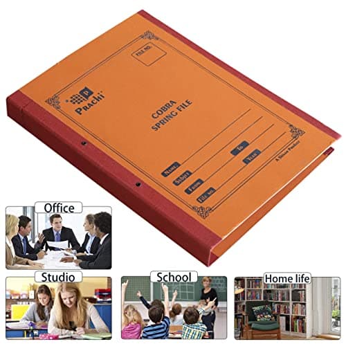 SNDIA 6 Pack Spring Files File A4 Size Paper Cobra File Document Holder Certificates Holder- Color May Vary (35 x 26 x 3.5 cm) 5