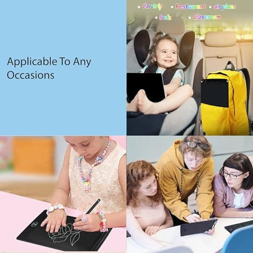 Tvara 12 Inch LCD Writing Tablet with Stylus Pen (No Color Choice), Colorful Screen Magic Slate Doodle Drawing Board Pad Scribbler Educational Learning Tool Gifts Kids - Random Color 5