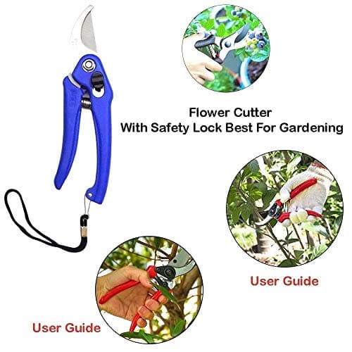 Oblivion Gardening Tool Set 4 Pcs – Pruner Shears, Hand Cultivator, Trowel & Fork with Wooden Handle for Planting, Weeding, Pruning & Soil Maintenance, Farming Equipment & Essential Garden Kit 3