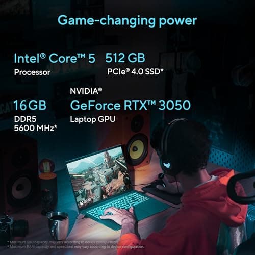 ASUS Gaming V16 (2025), Intel Core 5 210H, RTX 3050-6GB, 16GB RAM, 512GB SSD, FHD+, 16", 40 cm, Windows 11 Home, M365 Basic(1yr)* Office24, Matte Black, 1.95 Kg, V3607VJ-RP134WS, Gaming Laptop 3