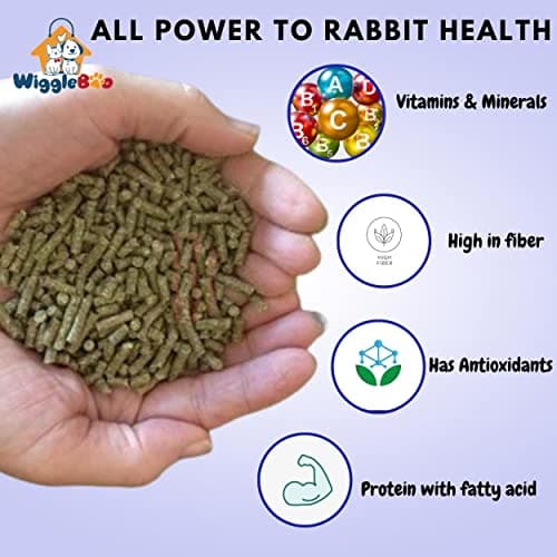 WiggleBoo Rabbit Pellet Food Rich in Vitamins D, Minerals,Calcium & Healthy Food for All Kinds of Rabbit Every Bite Have Nutrition (450gm) 5