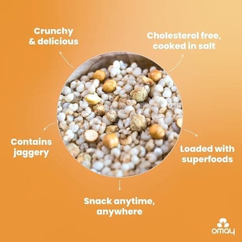 Omay Foods Millets and Jaggery Coated Chana, 200g Pouch (Pack of 2) | Bajra Millet Snack | Gur Chana | Oil Free | No Added Sugar | Gluten Free | Healthy Trail Mix Snack for Weight Loss 3