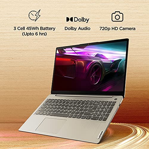 Lenovo IdeaPad Slim 3 2021 11th Gen Intel Core i3 15.6" (39.62cm) FHD Thin & Light Laptop (8GB/256GB SSD/DOS/2 Year Warranty/Arctic Grey/1.65Kg), 82H801DHIN 3