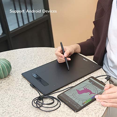 XP Pen Star G960S Graphics Tablet 22.86 cm x 15.24 cm (9 x 6 Inch) Pen Tablet with 8192 Levels Pressure Sensitivity Battery-Free Stylus, 4 Customizable Shortcut Keys & Android Support, Black 2