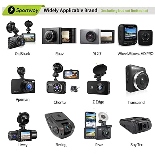 Sportway Dash Cam Mount, S70 Mirror Dash Camera Mount Holder with 6pcs Joints for Rove APEMAN CHORTAU Roav Nexar iiwey YI Z-Edge Old Shark KDLINKS Crosstour Falcon Zero... Most Car Dash Cameras 4