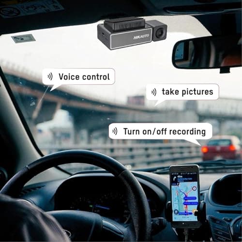 HIKVISION 4K Dual Channel Dashcam for car | ADAS Alerts | Voice Control | Night Vision F1.75 Aperture | G-Sensor | 143° Wide Angle | Loop Recording | Built in WiFi | Supports 256GB | C8(2CH) 5