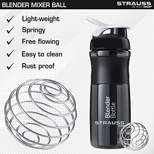 STRAUSS Blender Protein Shaker Bottle | Gym Shaker | Sipper Bottle | Gym Bottle 4