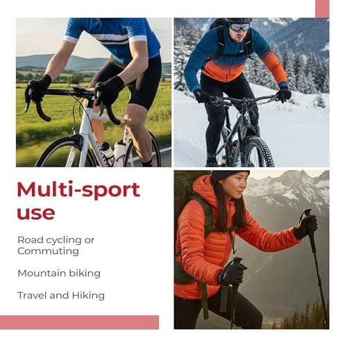 Lifelong Rider Gloves with Touch Screen | Winter Cycling Gloves | Trekking & Ski Gloves | Anti-Slip Design | Riding Gloves for Men & Women | Outdoor Sports Gloves (L, Black) 3