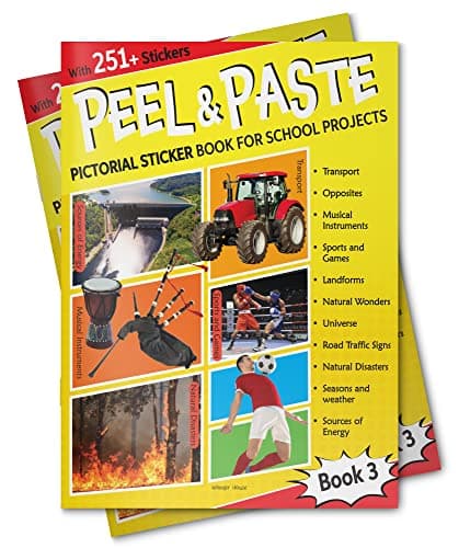 Peel & Paste - Pictorial Sticker Book For School Projects - Book 3 4