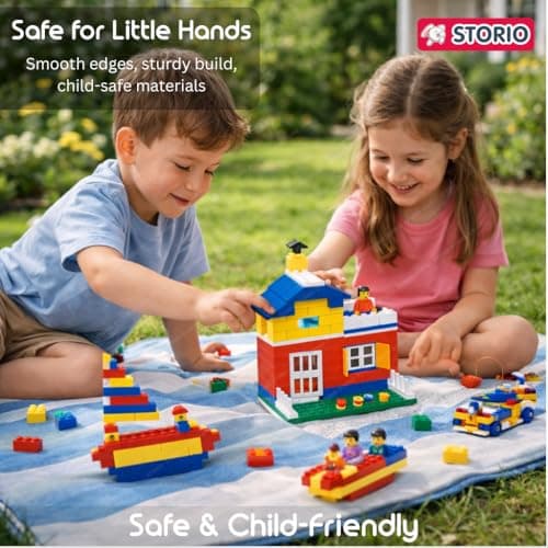 Storio Toys Mega Makers Kids 200+ Pcs Building and Construction Blocks Toy Set for Boys & Girls - DIY Educational & Learning Puzzle Games for Children, Ideal for Kids’ Creative Play 4