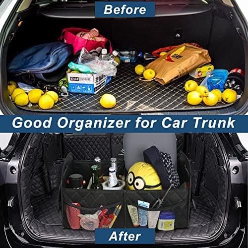 Handcuffs Polyester Car Trunk Organizer Box With Handles | Automotive Accessories | Cars Storage | Collapsible | Kids Toy | Boot | Suv | Truck | Organisers (Black, Beverages) 4