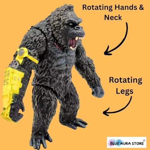 FUNFOB Gorilla King Kong Action Figure Height -17cm Collectible PVC Multicolour | Kong Yellow with Band 2