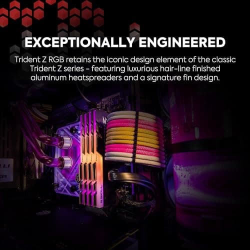 G.Skill Trident Z RGB 32GB(2x16GB) DDR4-3600MHz CL18-22-22-42 1.35V Desktop Memory RAM - F4-3600C18D-32GTZR, Black 4