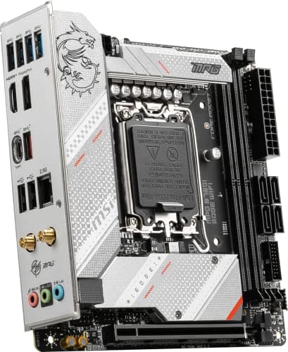 MSI MPG B760I Edge WiFi Mini ITX Motherboard, Mini ITX - Supports Intel 12/13/14th Gen Core Processors, LGA 1700-8 Direct 90A VRM, DDR5 Memory Boost 7200+MHz/OC, Pcie 5.0 X16, 2 X M.2 Gen4, Wi-Fi 6E 4
