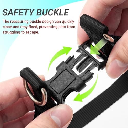Agirav No Pull Dog Harness - Step in Dog Harness and Leash for Small Medium Large Dog - Escape Proof Adjustable Soft Leash Collar Set for Walking Training Hiking Outdoor, 15 Cm, 15 Cm 2