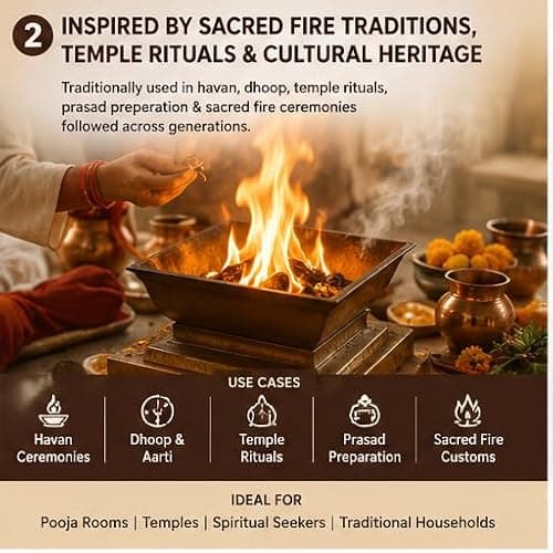 Cow Dung Cakes, Gobar Upla, 100% Natural & Handmade, for Hawan, Pooja & Agnihotra, Pack of 7 3