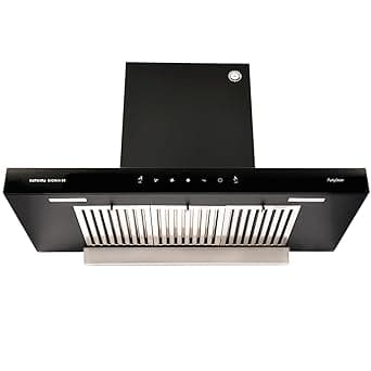 Kutchina Chimney 90 cm 1250 m³/hr Autoclean Baffle Filter Chimney for Kitchen 90cm, Signia | 9 Yrs Warranty on Motor, 1 Yr on Product | Touch Control + Wave Sensor