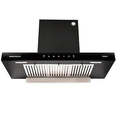 Kutchina Chimney 90 cm 1250 m³/hr Autoclean Baffle Filter Chimney for Kitchen 90cm, Signia | 9 Yrs Warranty on Motor, 1 Yr on Product | Touch Control + Wave Sensor