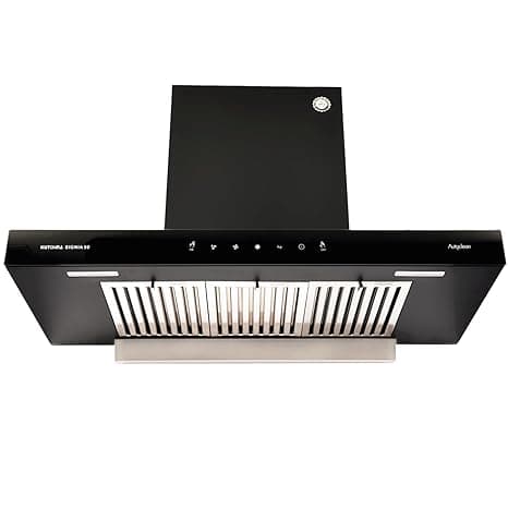 Kutchina Chimney 90 cm 1250 m³/hr Autoclean Baffle Filter Chimney for Kitchen 90cm, Signia | 9 Yrs Warranty on Motor, 1 Yr on Product | Touch Control + Wave Sensor