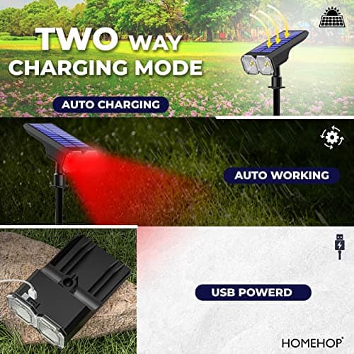 Homehop Solar Light Outdoor Home Garden 10 LED Wireless Pathway Focus Lamp 4