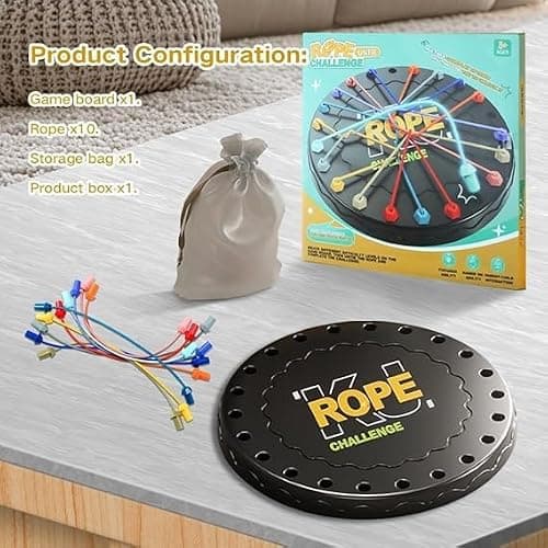 QUINRY Rope Untangling Puzzle Game for Kids 5+ Years | Brain Teaser String Puzzle | Logic & Strategy Game for Kids | Educational Toy Gift for Boys & Girls 3